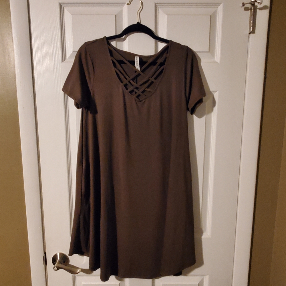 Olive Green CrissCross dress
